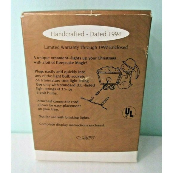 Hallmark Keepsake Magic Light Ornament North Pole Rock Candy Miner Dated 1994 - Picture 9 of 12
